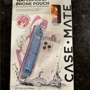 CASE-MATE Waterproof Phone Pouch - Pink and Blue